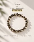 Pyrite Bracelet for Men – Natural Stone for Wealth & Focus by Damru.