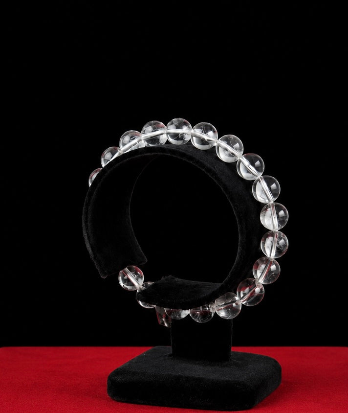 Natural Sphatik Bracelet Crystal Quartz | Unisex Stretch Bracelet