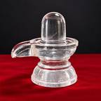 Original Handcrafted Sphatik Shivling (3 Inches) – Pure Clear Quartz Shiva Lingam for Home Temple.