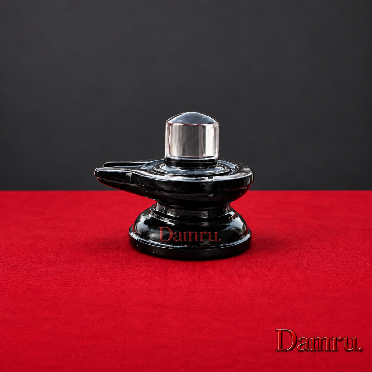 Authentic Sphatik Shivling on Black agate Base | Premium Crystal Shiva Lingam for Pooja & Vastu