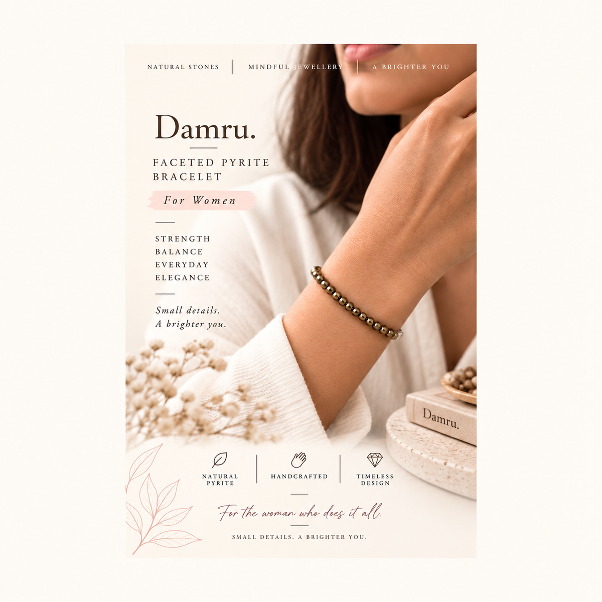 Discover the Premium Pyrite Bracelet for Women by Damru.