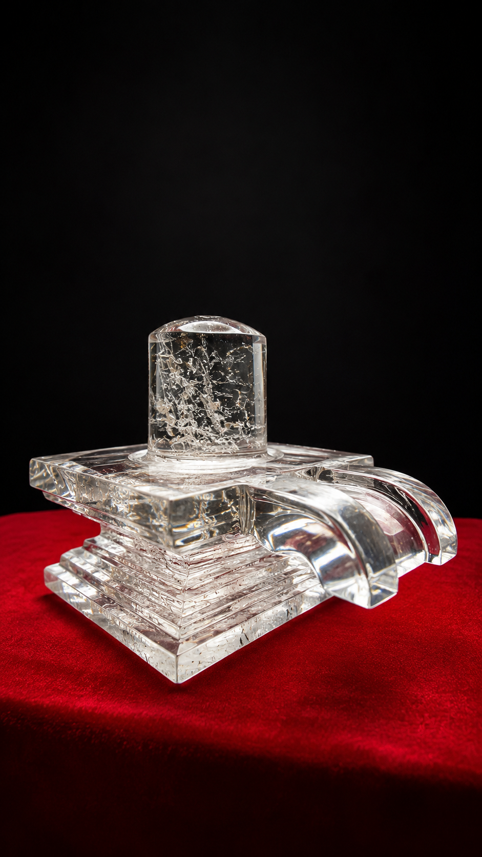 Pure Crystal Shivling | Bring Peace & Positive Energy to Your Sacred Space