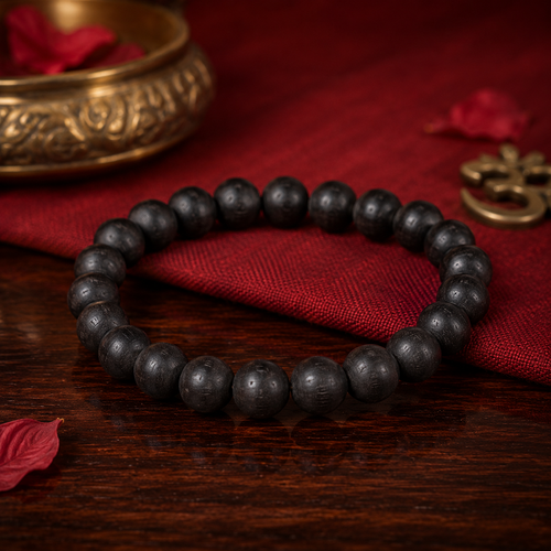 Authentic Karungali Bead Bracelet – Natural Ebony Wood Stretch Bracelet