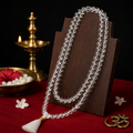 Natural Sphatik Mala – 8 mm Crystal Quartz Beads | 108-Bead Japa Mala
