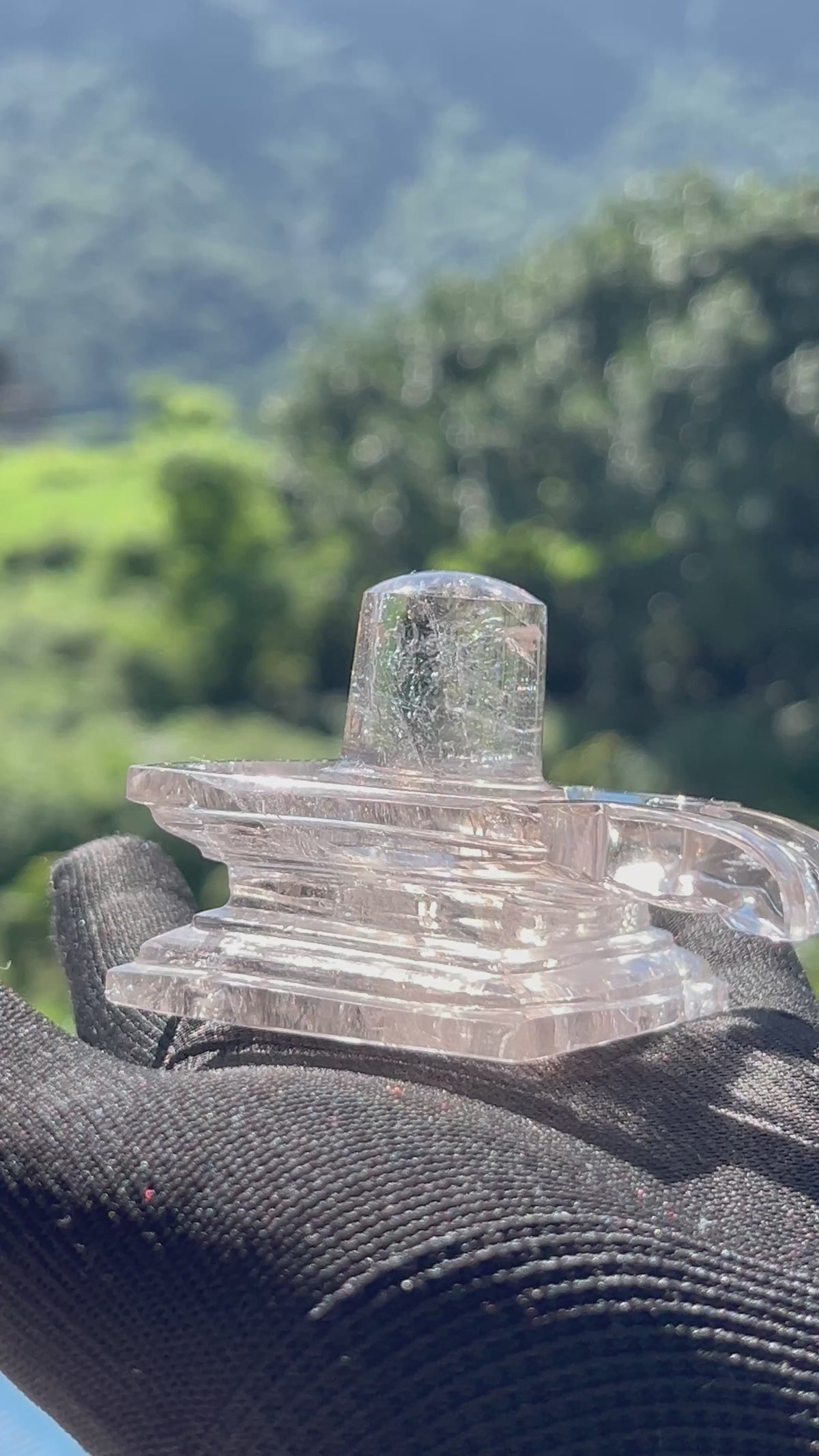 Pure Crystal Shivling | Bring Peace & Positive Energy to Your Sacred Space
