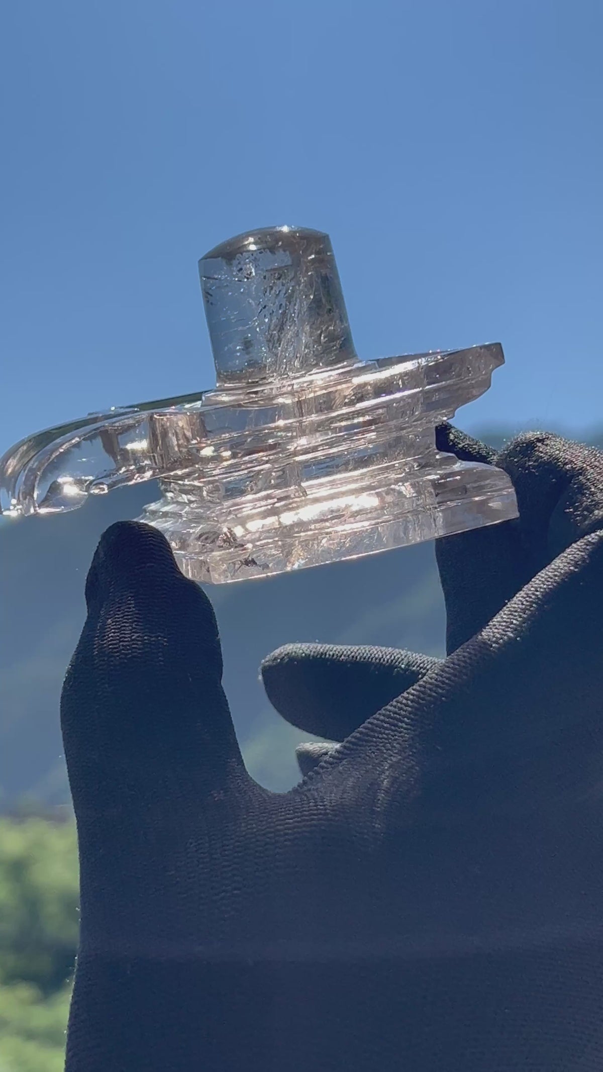 Pure Crystal Shivling | Bring Peace & Positive Energy to Your Sacred Space